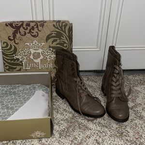 Limelight taupe colored boots